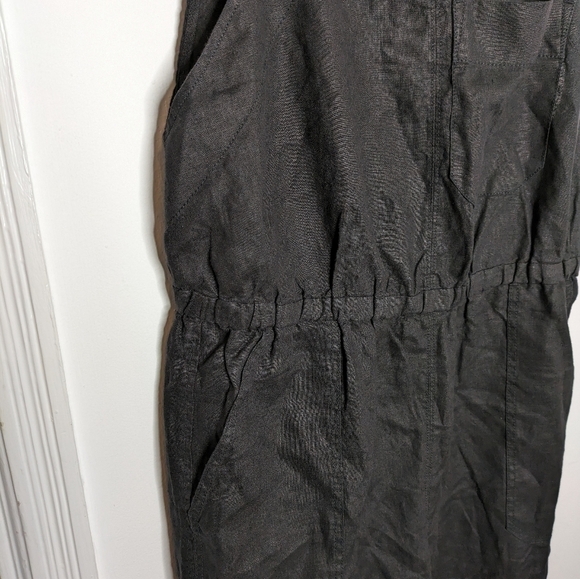 EVERLANE The Relaxed Fit Linen Shoestring Jumpsuit in Washed Black NEW Size M - Picture 3 of 8